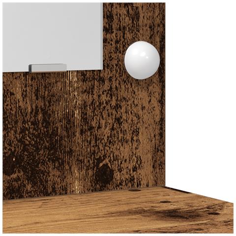 Set Tavolo Trucco 3 Pezzi con LED Legno Antico - Foto 9