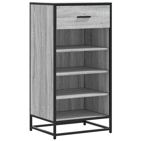 Scarpiera Grigio Sonoma 48x38x97,5 cm in Legno Multistrato - Foto 1