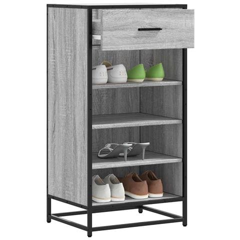 Scarpiera Grigio Sonoma 48x38x97,5 cm in Legno Multistrato - Foto 2