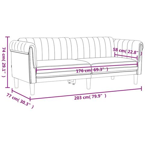 Set di Divani 3 pz Rosa in Velluto - Foto 9