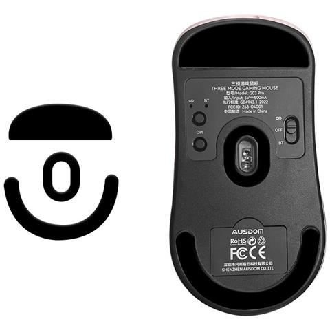 Piedini Di Ricambio Neri In Ptfe Per Mouse Aston G03 Pro - Scorrimento Migliorato (1 Foglio) - Foto 2