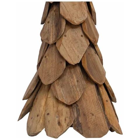 Albero di Natale Marrone 110 cm Legno massello di teak - Foto 9
