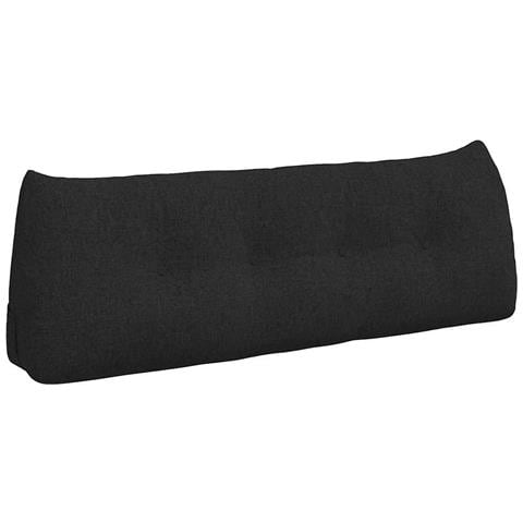 Cuscino per Schiena Nero 140 x 24 x 50 cm Tessuto - Foto 1