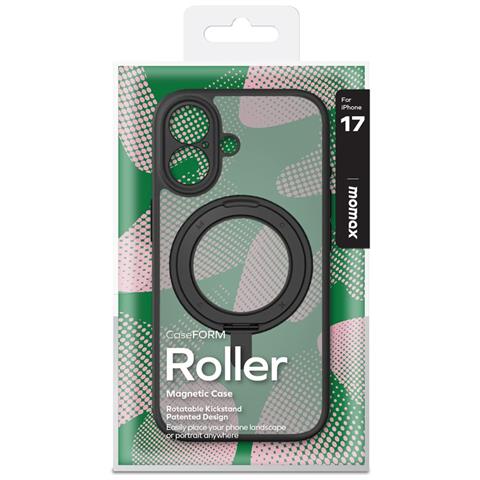 Cover per iPhone 17 - TPU+PC, Nero, Con Soporte - Foto 4