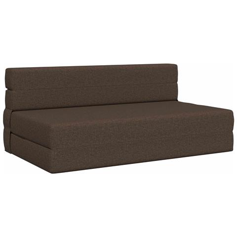 Divano Letto Pieghevole Tortora 152 x 86,5 x 60 cm Tessuto - Foto 1