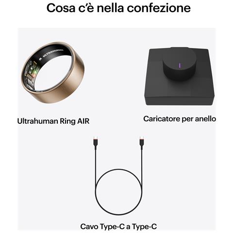 Ring AIR - Monitor del sonno e dell'attività fisica, anello intelligente per uomo e donna, nessuna spesa per l'app per le funzioni standard, durata della batteria fino a 6 giorni (taglia 10) - Foto 9