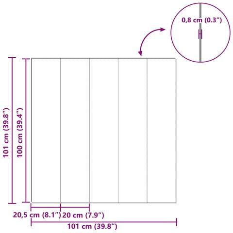 Pavimento in laminato 5 pcs Crema Chiara 101 x 20 x 0,8 cm - Foto 6