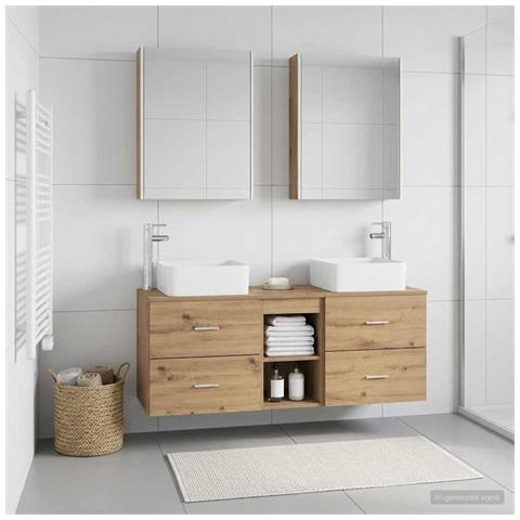 Set di mobili per il bagno 5 pcs Rovere Artigianale - Foto 2