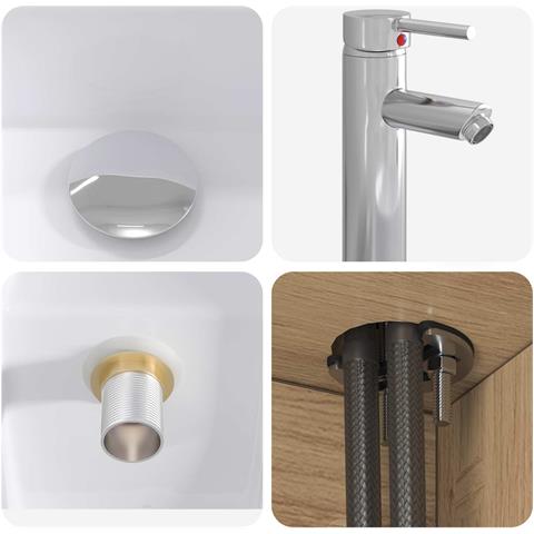 Set di mobili per il bagno 5 pcs Rovere Artigianale - Foto 9