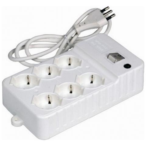 Multipresa Ciabatta 6 Prese Schuko Bipasso con Interruttore + Protezione 1,5 mt - Foto 2