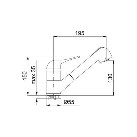 Miscelatore Novara Plus Doccia Monocomando NOVARA PLUS DOCCIA Colore Sahara - Foto 2