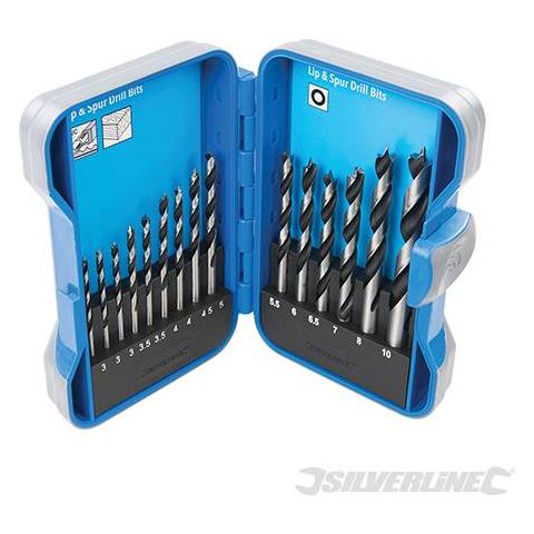 Set Di Punte Con Centraggio E Scanalatura Doppia Per Legno 15 Pz - Foto 1