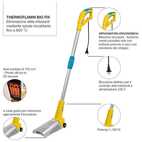 Gloria Thermoflamm Bruciatore Elettrico un Fiamma bio Fix, Giallo, Blu - Foto 3