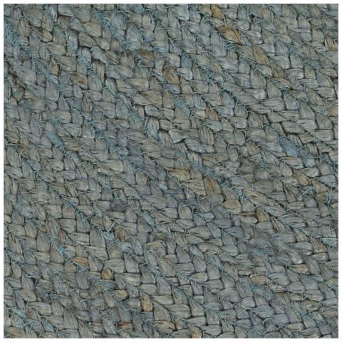 Tappeto Lavorato A Mano In Juta Rotondo 90 Cm Verde Oliva - Foto 2