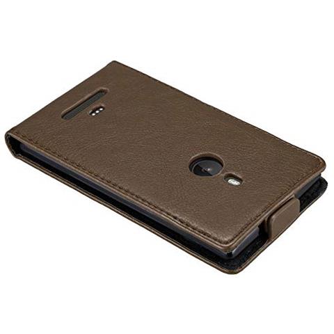 Custodia Compatibile Con Nokia Lumia 925 In Bruno Caffè - Coperchio Protettivo In Design Flip Con Chiusura Magnetica - Foto 2