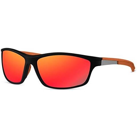 Occhiali Da Sole Sportivi Unisex Cat. 3 Arancione / nero (5005) - Foto 1