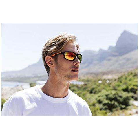 Occhiali Da Sole Sportivi Unisex Cat. 3 Arancione / nero (5005) - Foto 3