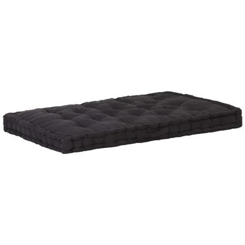 Cuscino Per Pallet E Pavimento In Cotone 120x80x10 Cm Nero - Foto 1