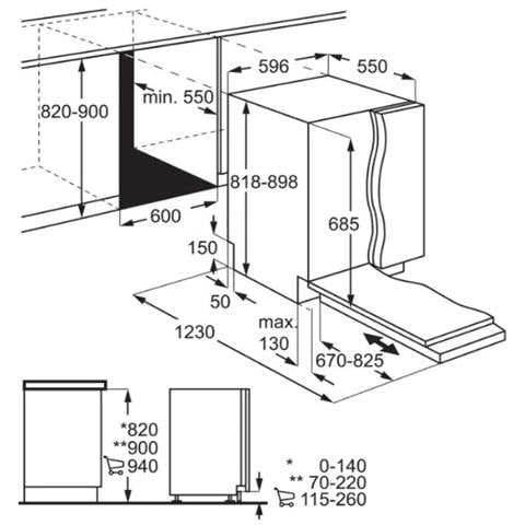 Lavastoviglie KESC7320L da Incasso a Scomparsa Totale Classe D Capacità 13 Coperti - Foto 9