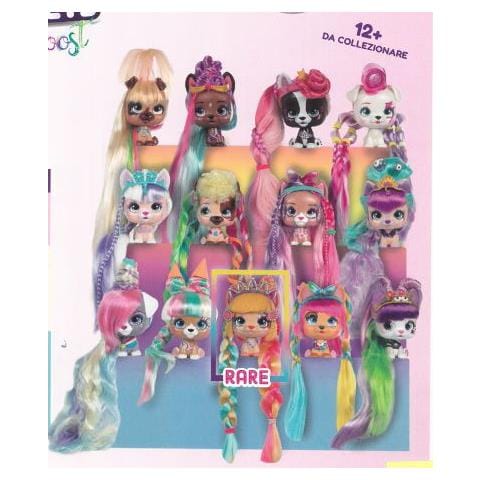 Vip Pets - Color Boost Bambola Cagnolino A Sorpresa Da Collezionare Con Lunghi Capelli Da Acconciare (30 Cm), Accessori Per Capelli E Accessori Per Colorare I Capelli, 712003im3e - Foto 1