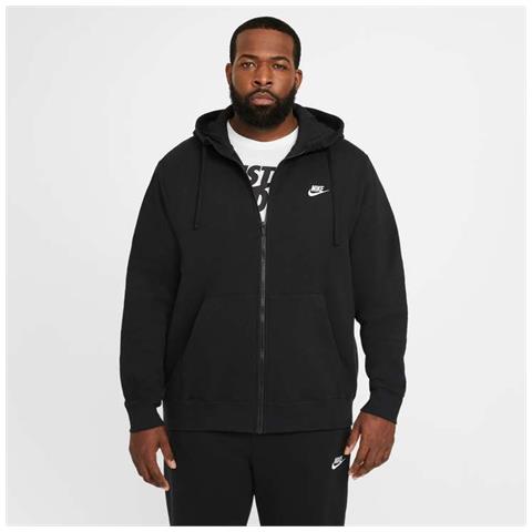 Felpa Da Uomo Con Cappuccio E Full Zip Club Fleece Colore Nero Taglia M Bv2645-010 - Foto 1