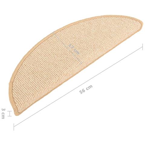 Tappetini per Scale 15 pz Crema 56x17x3 cm - Foto 2