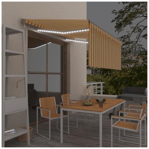 Tenda Automatica con LED Sensore Vento 3x2,5 m Giallo Bianco - Foto 9