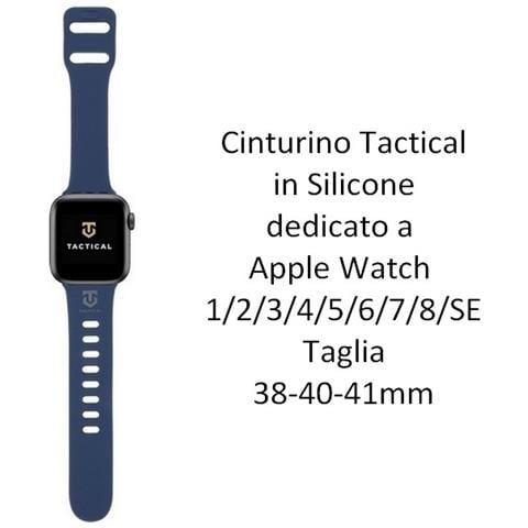 Cinturino 790 Originale Silicone Per Apple Watch 1-2-3-4-5-6-se 38 40 41mm Blu - Foto 2
