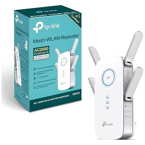 Amplificatore /Ripetitore RE655 WiFi AC2600 (Doppio WiFi AC + N, 1733 Mbps a 5 GHz + 800 Mbps a 2,4 GHz Porta LAN Gigabit Compatibile con Tutti i Dispositivi WiFi - Foto 1