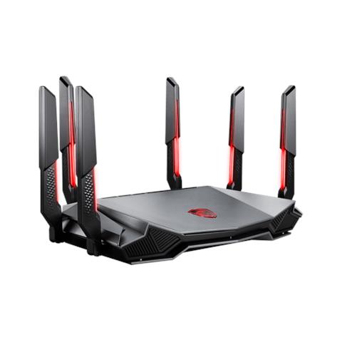Radix Axe6600 Wifi 6e Tri-band Router Wireless Gigabit Ethernet Dual-band (2.4 Ghz / 5 Ghz) Nero, Rosso - Foto 2
