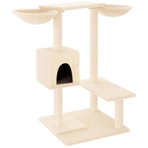 Albero Per Gatti Con Tiragraffi Crema 82 Cm - Foto 1