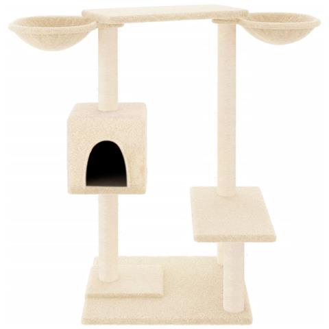 Albero Per Gatti Con Tiragraffi Crema 82 Cm - Foto 2
