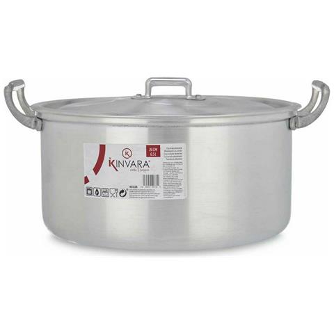 Casseruola Con Coperchio Argentato Alluminio 6,5 L 35 X 16 X 28 Cm (6 Unità) - Foto 2