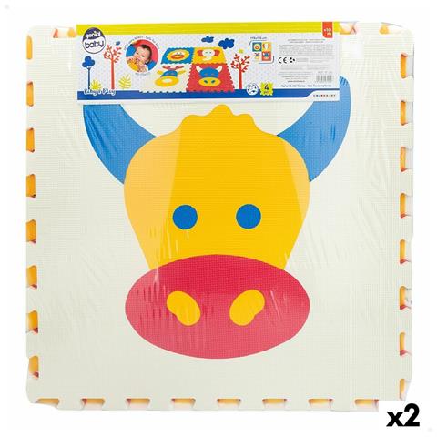 Tappeto Puzzle 4 Pezzi Animali 118 X 118 Cm Eva (2 Unità) - Foto 1