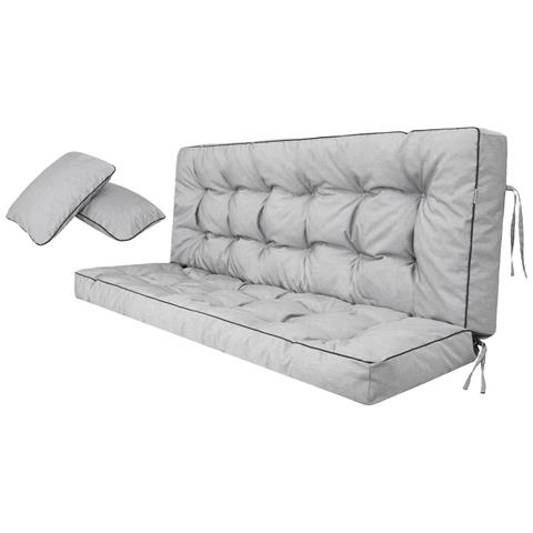 Cuscino Per Altalena Hollywood, Morbido Cuscino Per Seduta, Resistente Cuscino Per Altalena Da Giardino, Cuscino Adatto Per Roulotte, Cuscino Per Panca Con Schienale. Larghezza 120 Cm - Colore Cenere - Foto 1