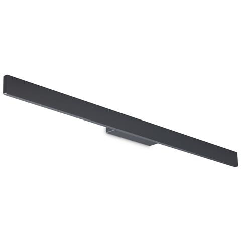 Applique Da Parete Contemporaneo Linea Alluminio Nero Led 20w 3000k Ip54 - Foto 1