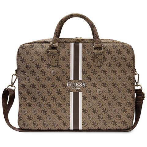 Borsa Porta Pc Per Computer Portatile 16'' Stripe 4g, Marrone - Foto 1