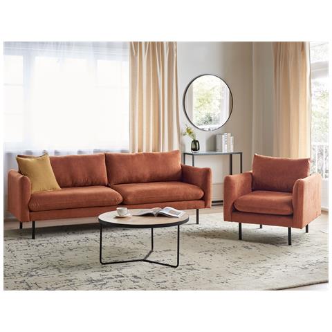 Set Da Salotto 4 Posti Vinterbro Ciniglia Marrone Dorato - Foto 1