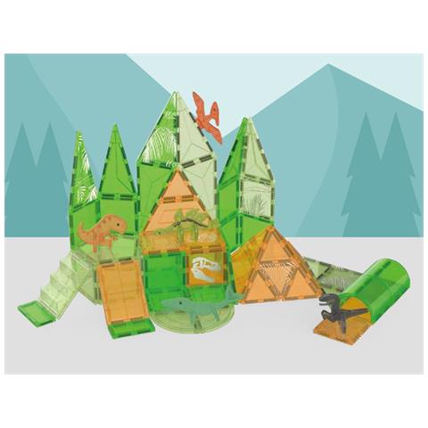 Set Di Gioco Magnetico Da 62 Pezzi - Modello Giurassico, Verde - Foto 2