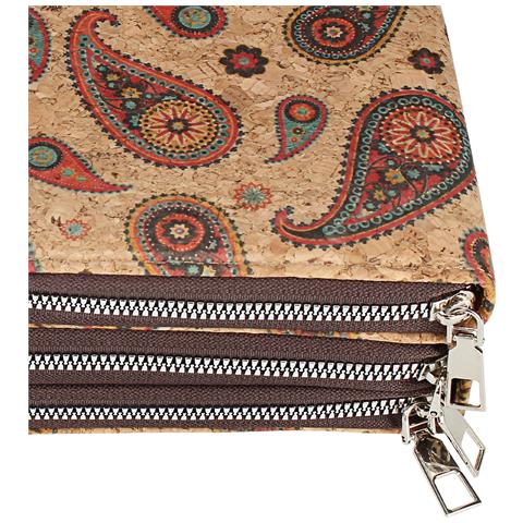 Borsello Sughero, Collezione Ecocork Tre Chiusure A Zip - Foto 5