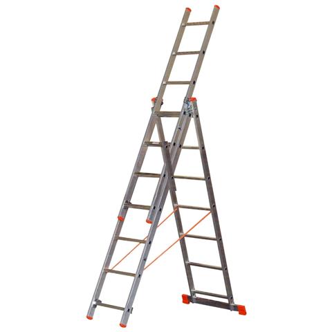 Scala Triplice Regolabile Ed Estensibile In Alluminio Lung. Max 3.44 Mt - Foto 2