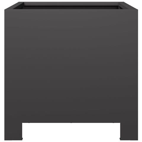 Fioriere Da Giardino 2 Pz Nere 30x30x30 Cm In Acciaio - Foto 2