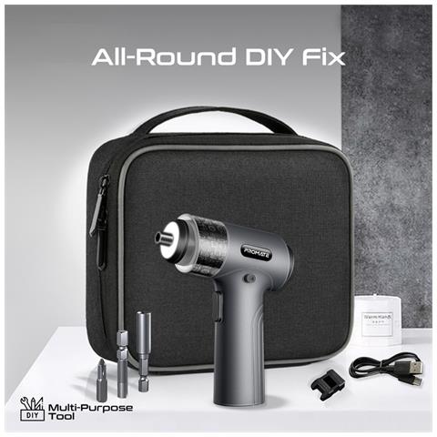 Kit Cacciavite Elettrico Protools-31g, 30 Punte Di Acciaio, Motore Magnetico 5n.m, 200 Rpm, Bateria 2500 Mah - Foto 8