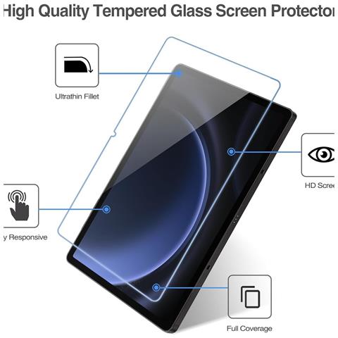 Pellicola Proteggi Schermo In Vetro Temperato Per Samsung Galaxy Tab (confezione Da 2) Samsung Galaxy Tab S9 Fe - Foto 6