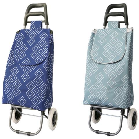 Carrello Spesa Con Ruote Trolley Portaspesa Con Manico Giuditta Carrello Azzurro - Foto 4