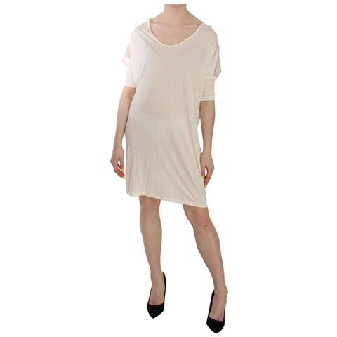 Abito Color Crema Con Scollo Tondo Al Ginocchio - It44-l - Foto 1