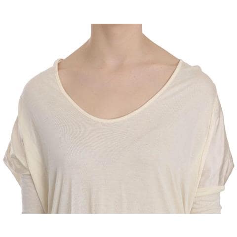 Abito Color Crema Con Scollo Tondo Al Ginocchio - It44-l - Foto 5