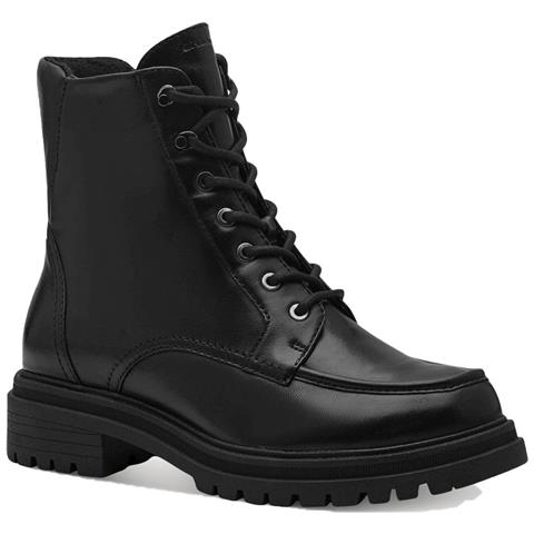 Lace Boot Black Leather Stivali Pelle Scarpe Donna Nero Eu 38, 1-25209-43 003 - Foto 1