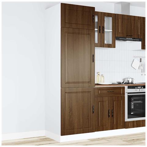 Armadio Da Cucina Porto Rovere Marrone In Legno Multistrato - Foto 1