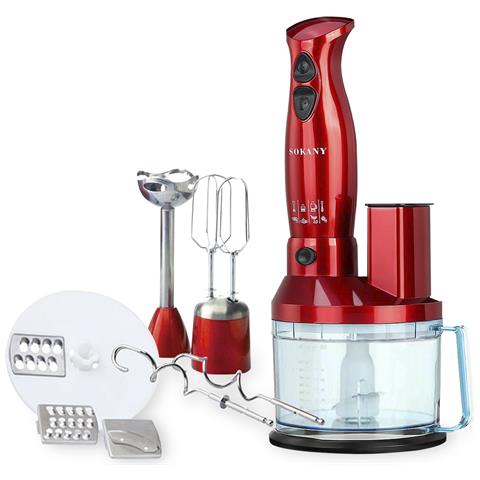 Frullatore Robot Da Cucina A Mano 9 In 1, 700w, Multifunzione: Mescolare, Tritare, Montare. Doppia Velocità. Design Esclusivo Ergonomico. - Foto 1